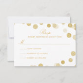 Chalkboard Gold Glitzer RSVP-Karte RSVP Karte (Vorderseite)