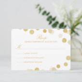 Chalkboard Gold Glitzer RSVP-Karte RSVP Karte (Stehend Vorderseite)