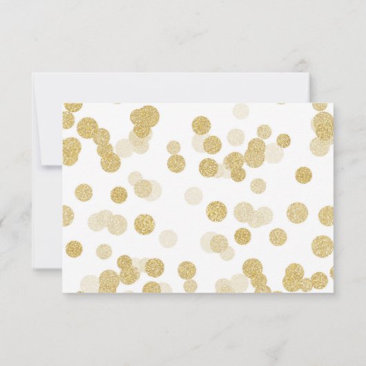 Chalkboard Gold Glitzer RSVP-Karte RSVP Karte (Rückseite)