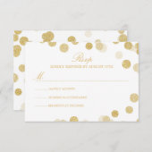 Chalkboard Gold Glitzer RSVP-Karte RSVP Karte (Vorne/Hinten)