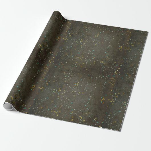 Chalkboard Gold Silver Stars Constellation Sky Geschenkpapier (Ungerollt)