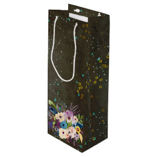 Chalkboard Gold Silver Stars Constellation Sky Geschenktüte Für Weinflaschen