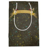 Chalkboard Gold Silver Stars Constellation Sky Mittlere Geschenktüte (Vorderseite)