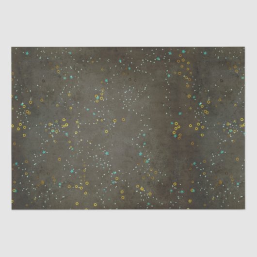 Chalkboard Gold Silver Stars Constellation Sky Seidenpapier (Vorderseite)
