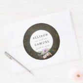 Chalkboard Gold Silver Stars Constellation Wedding Runder Aufkleber (Umschlag)