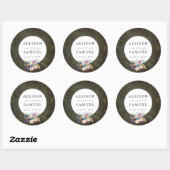 Chalkboard Gold Silver Stars Constellation Wedding Runder Aufkleber (Blatt)