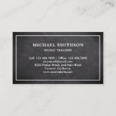 Chalkboard Gold Violin Music Teacher Violinist Visitenkarte (Rückseite)