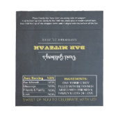 Chalkboard Golden Bar Mitzvah Candy Wrappers Notizblock (Vorderseite)