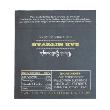 Chalkboard Golden Bar Mitzvah Candy Wrappers