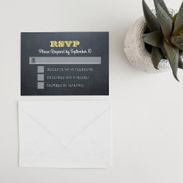 Chalkboard Golden Bar Mitzvah RSVP-Karte RSVP Karte