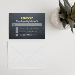 Chalkboard Golden Bar Mitzvah RSVP-Karte RSVP Karte