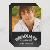 CHALKBOARD GRAD 2015 | EINLADUNG DER ABBILDUNGSPAR (Vorne/Hinten)