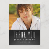 CHALKBOARD GRAD | ABSCHLUSS DANKE IHNEN POSTCARD POSTKARTE (Vorderseite)