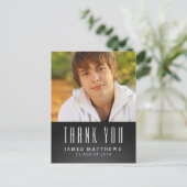 CHALKBOARD GRAD | ABSCHLUSS DANKE IHNEN POSTCARD POSTKARTE (Stehend Vorderseite)