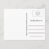 Chalkboard-Graduate-Script-Save the Date-Foto Ankündigungspostkarte (Rückseite)