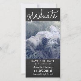Chalkboard Graduate Typografy Save the Date