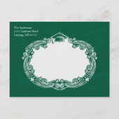 Chalkboard Graduation Party Postkarte (Rückseite)