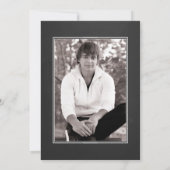 Chalkboard Graduierung Cap Party Einladung Foto (Rückseite)