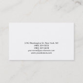 Chalkboard Grau-Muster-Script-Visitenkarte Visitenkarte (Rückseite)