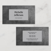 Chalkboard Grau-Muster Trendy Business Card Visitenkarte (Vorne/Hinten)