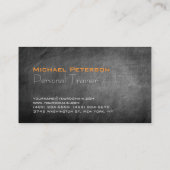 Chalkboard Grau Trainer Fitness Business Card Visitenkarte (Rückseite)