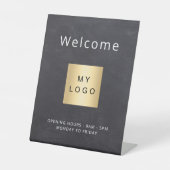 Chalkboard Graue Logo Geschäft geschlossen Sockelschild (Vorderseite)