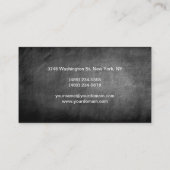 Chalkboard Gray Red Makeup Artist Business Card Visitenkarte (Rückseite)