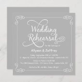 Chalkboard Gray Wedding Probe Einladung (Vorne/Hinten)