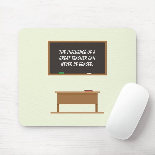 Chalkboard "Great Teacher Inspiration" Mousepad (Mit Mouse)