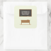 Chalkboard "Great Teacher Inspiration" Quadratischer Aufkleber (Tasche)
