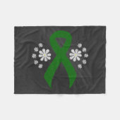 Chalkboard Green Awareness Ribbon Fleecedecke (Vorderseite (Horizontal))