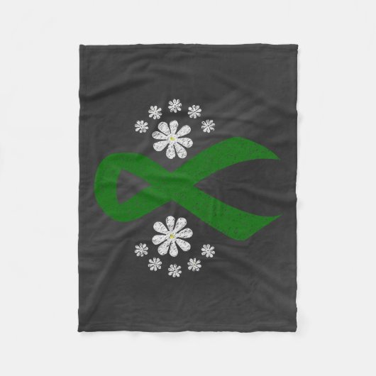 Chalkboard Green Awareness Ribbon Fleecedecke (Vorderseite)