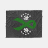 Chalkboard Green Awareness Ribbon Fleecedecke (Vorderseite (Horizontal))