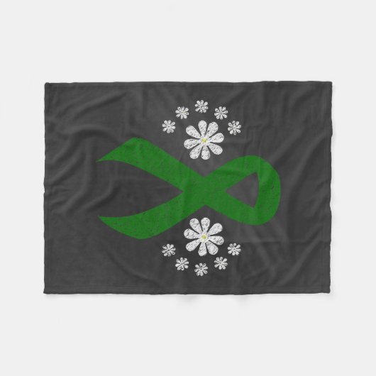 Chalkboard Green Awareness Ribbon Fleecedecke (Vorderseite (Horizontal))