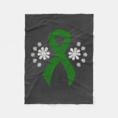 Chalkboard Green Awareness Ribbon Fleecedecke (Vorderseite)