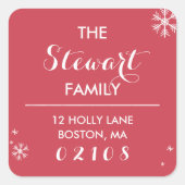 Chalkboard Greetings Collection Quadratischer Aufkleber (Vorderseite)