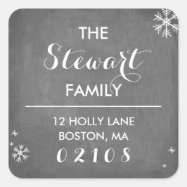 Chalkboard Greetings Collection Quadratischer Aufkleber