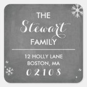 Chalkboard Greetings Collection Quadratischer Aufkleber (Vorderseite)