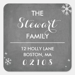 Chalkboard Greetings Collection Quadratischer Aufkleber