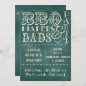 Chalkboard GRILLEN Diapers and Vaters Kinderdusche Einladung (Vorne/Hinten)