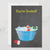 Chalkboard GRILLEN Party Drinks Einladungen (Rückseite)