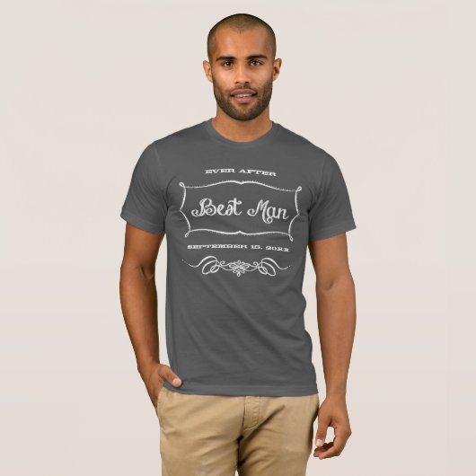 Chalkboard Groom Wedding Party T - Shirt (Vorne ganz)