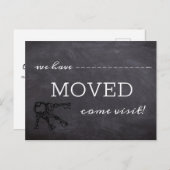 Chalkboard haben wir neue Adresse Ankündigung vers Postkarte (Vorne/Hinten)