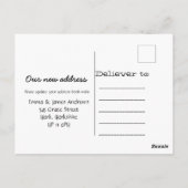 Chalkboard haben wir neue Adresse Ankündigung vers Postkarte (Rückseite)