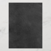 Chalkboard Hand gezeichnet Blumengartenhochzeit Menükarte (Rückseite)