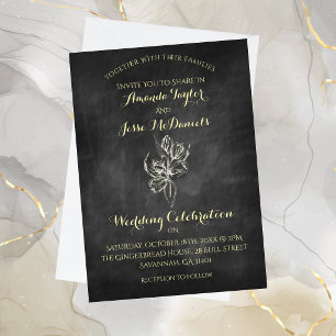 Chalkboard Hand Zeichn Tulip Hochzeit Einladungen