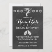 Chalkboard Hanukkah Einladung (Vorderseite)