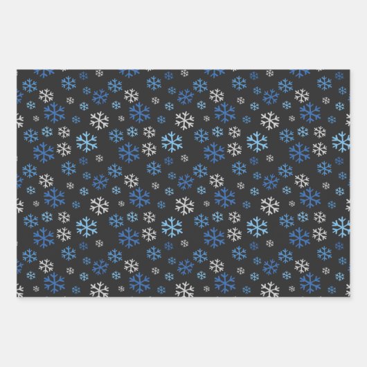Chalkboard Hanukkah Snowflakes & Stars Geschenkpapier Set (Vorderseite 2)
