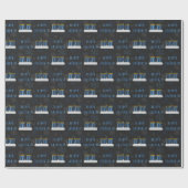 Chalkboard Happy Hanukkah Candles Geschenkpapier (Flach)