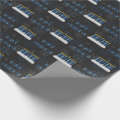 Chalkboard Happy Hanukkah Candles Geschenkpapier (Ecke)